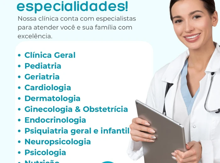 Especialidades médicas do Instituto Saúde